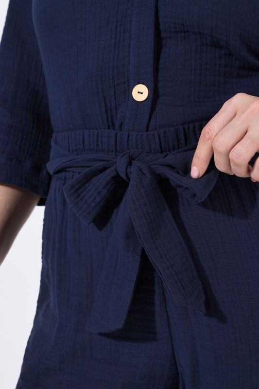 Eco Cotton Crochet Panel Muslin Pants