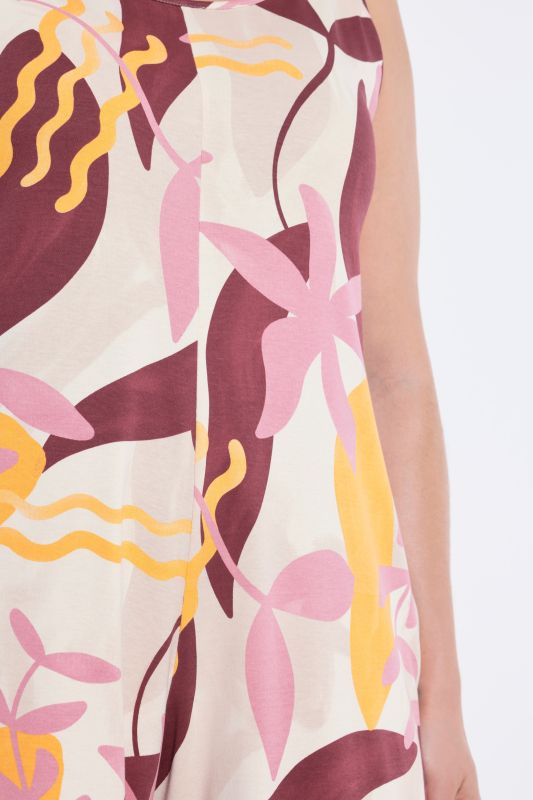 Eco Cotton Mod Bloom Sleeveless Jumpsuit