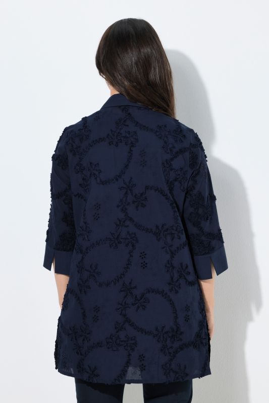 Floral Ribbon Embroidered Blouse