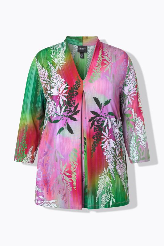 Блуза с флорален градиент