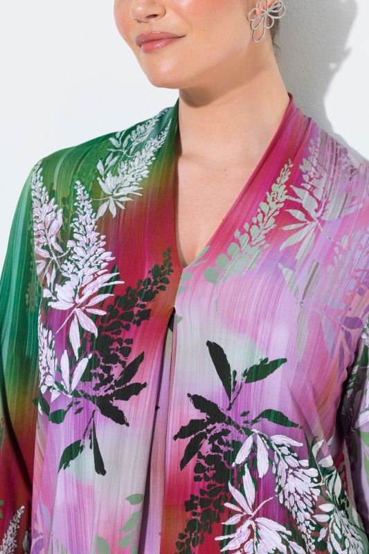 Блуза с флорален градиент