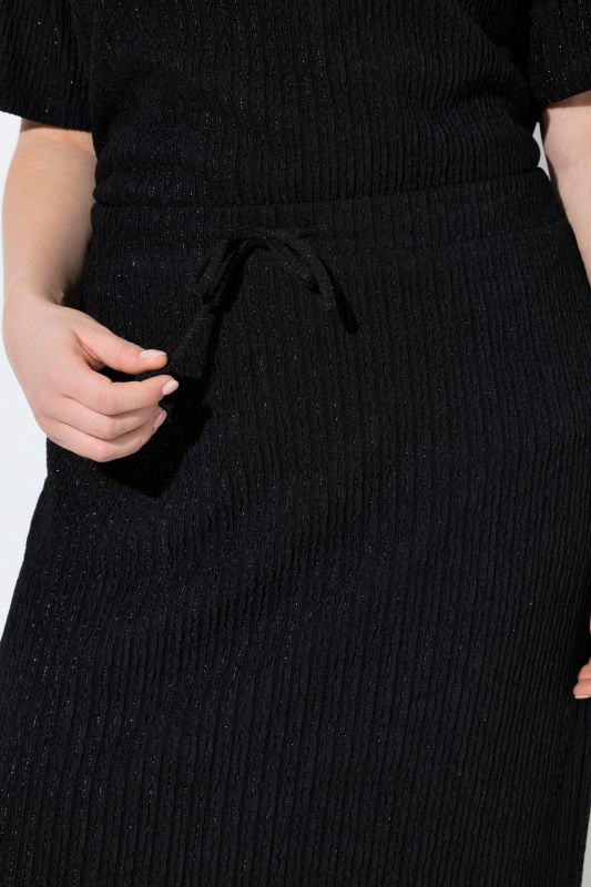 Sparkling Pinstripe Textured Skirt