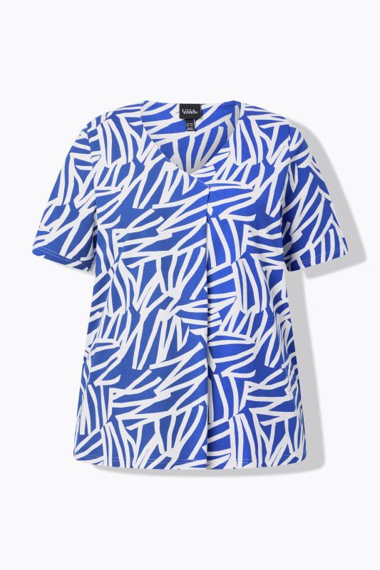 Abstract Print Stretch Fit Tee