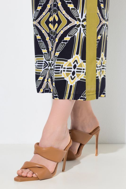 Geometric Print Elastic Waist Culottes