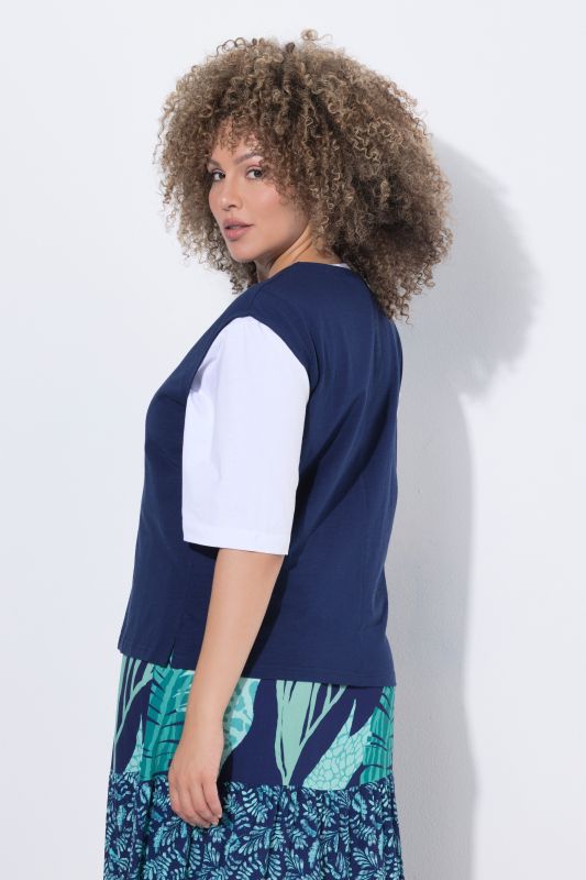 Slub Jersey Button Down Vest