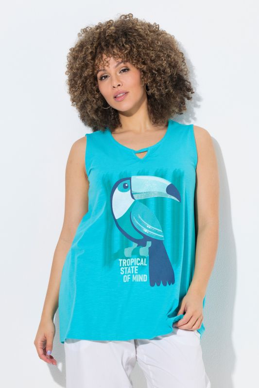 Sequined Toucan Graphic Tank Top