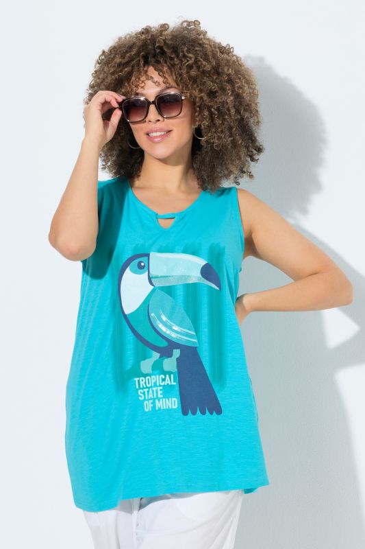 Sequined Toucan Graphic Tank Top