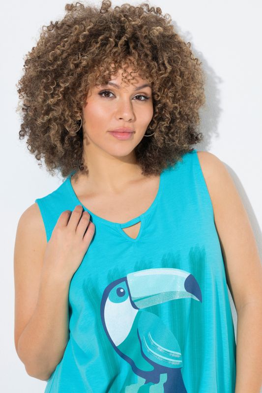 Sequined Toucan Graphic Tank Top