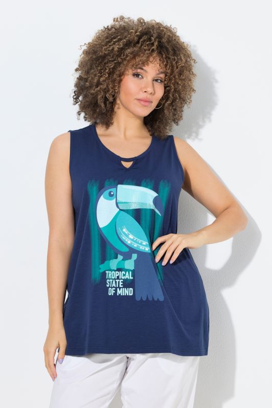 Sequined Toucan Graphic Tank Top
