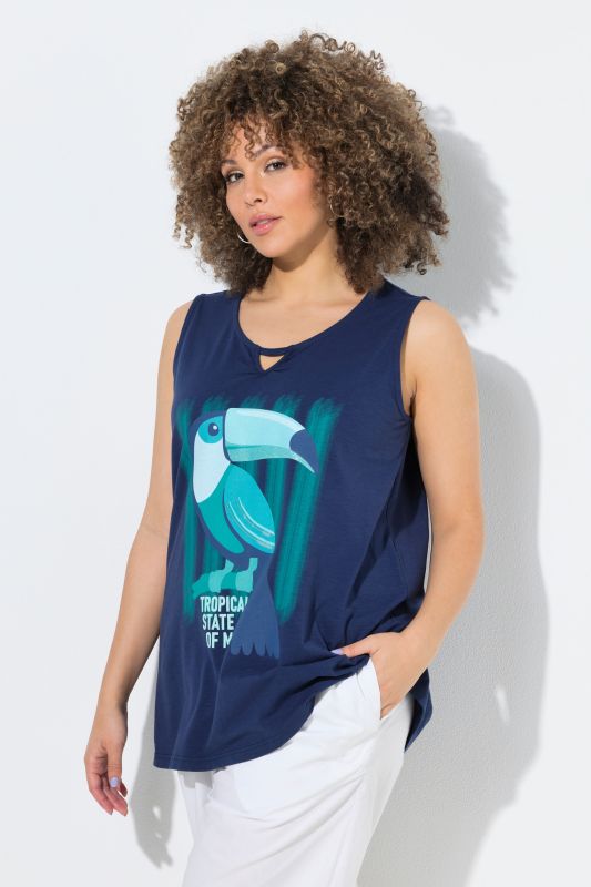 Sequined Toucan Graphic Tank Top