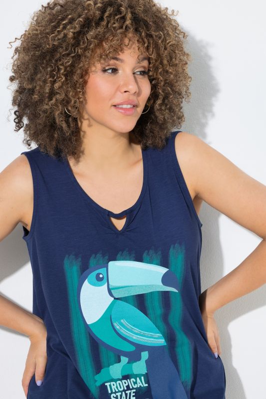 Sequined Toucan Graphic Tank Top