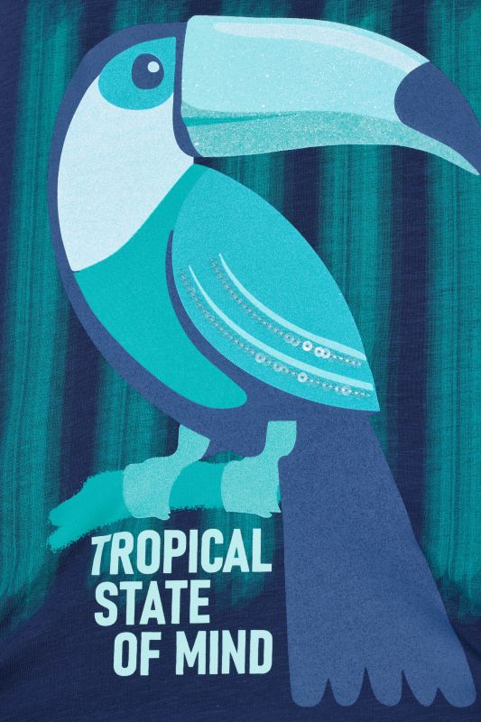 Sequined Toucan Graphic Tank Top