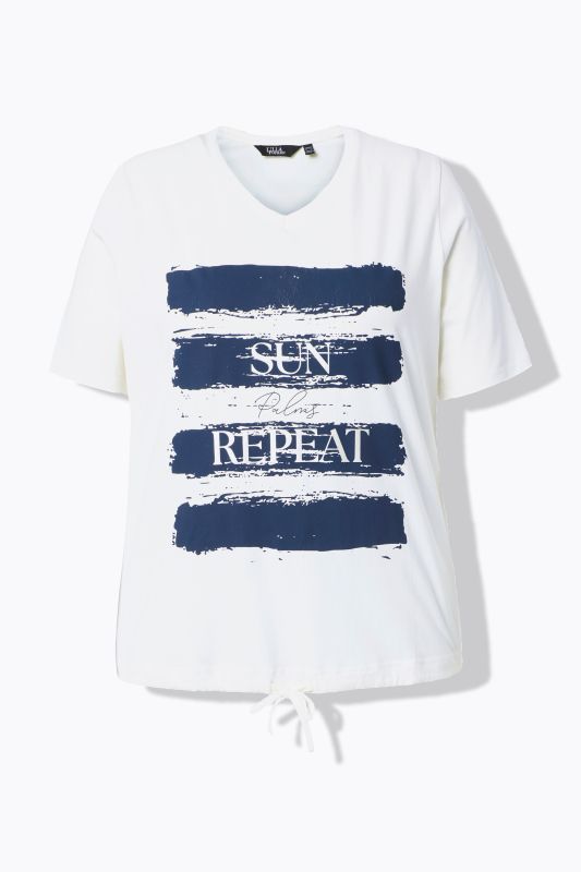 Sun Palms Repeat Graphic Drawstring Tee