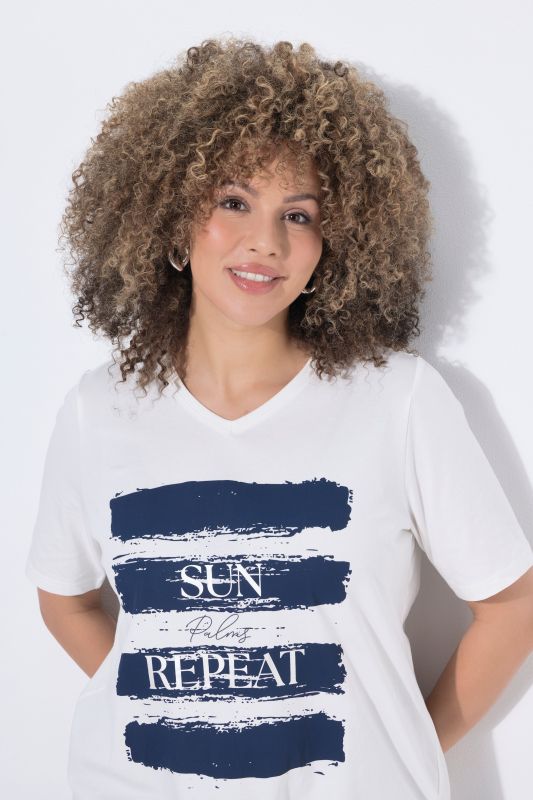 Sun Palms Repeat Graphic Drawstring Tee