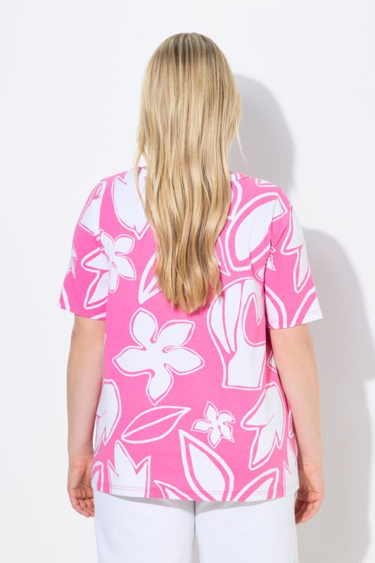 Тениска с модерен флорален принт