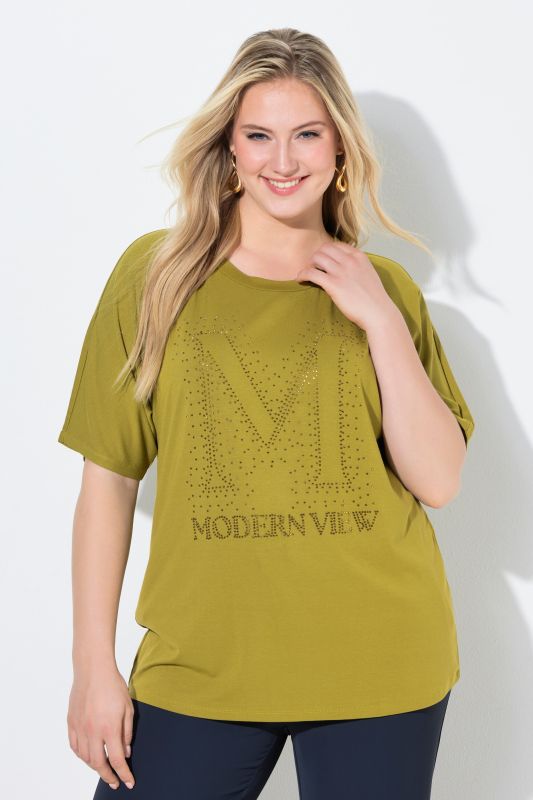 Rhinestoned Modern View Tee