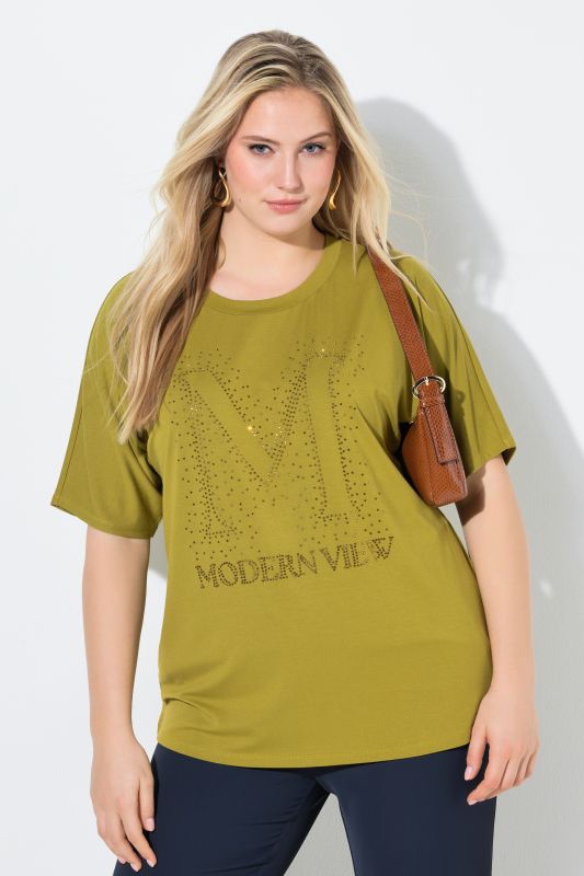 Rhinestoned Modern View Tee