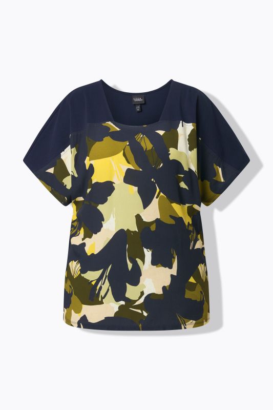 Earthy Floral Square Neck Tee