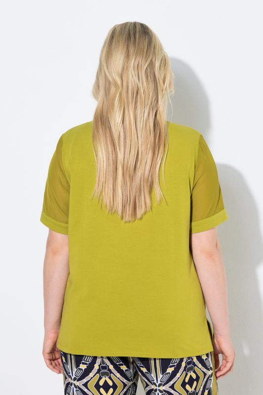 Sheer Mesh Panel Tee