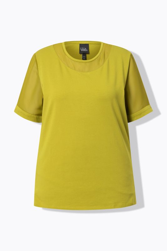 Sheer Mesh Panel Tee