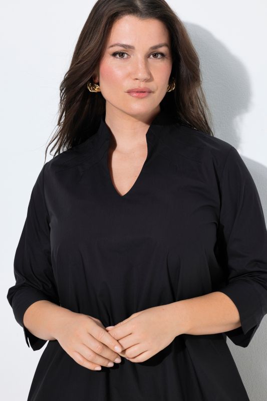 Paper Touch Goblet Collar Dress