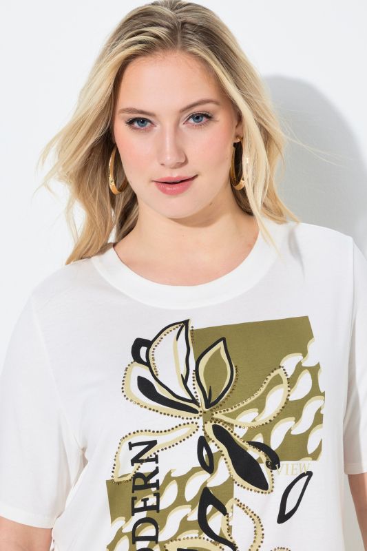 Earthy Floral Rhinestoned Graphic Tee