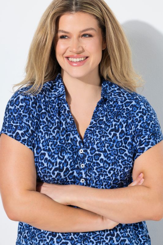 Leopard Print Short Sleeve Pajama Set