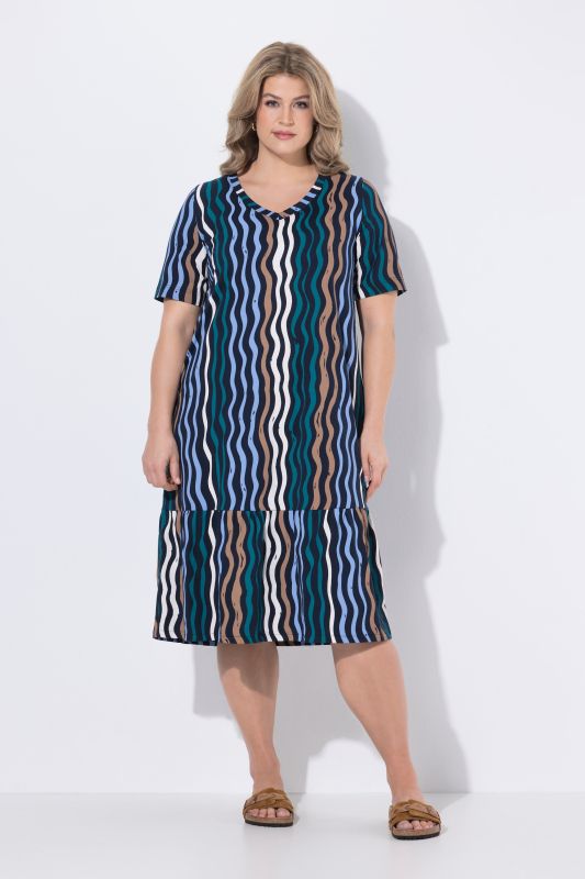 Eco Cotton Wave Print Dress
