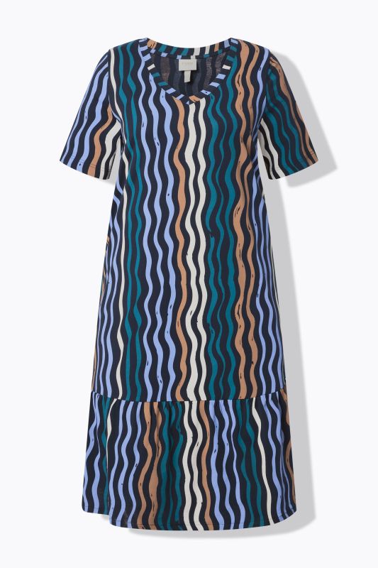 Eco Cotton Wave Print Dress