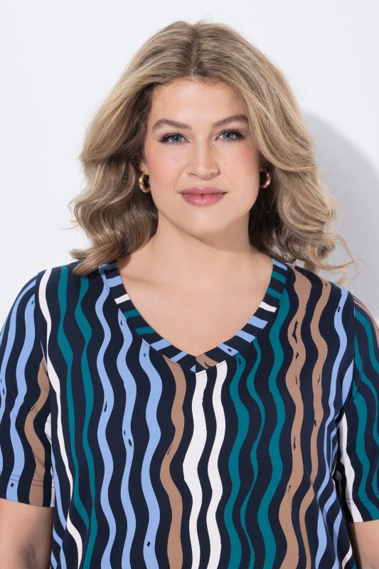 Eco Cotton Wave Print Dress