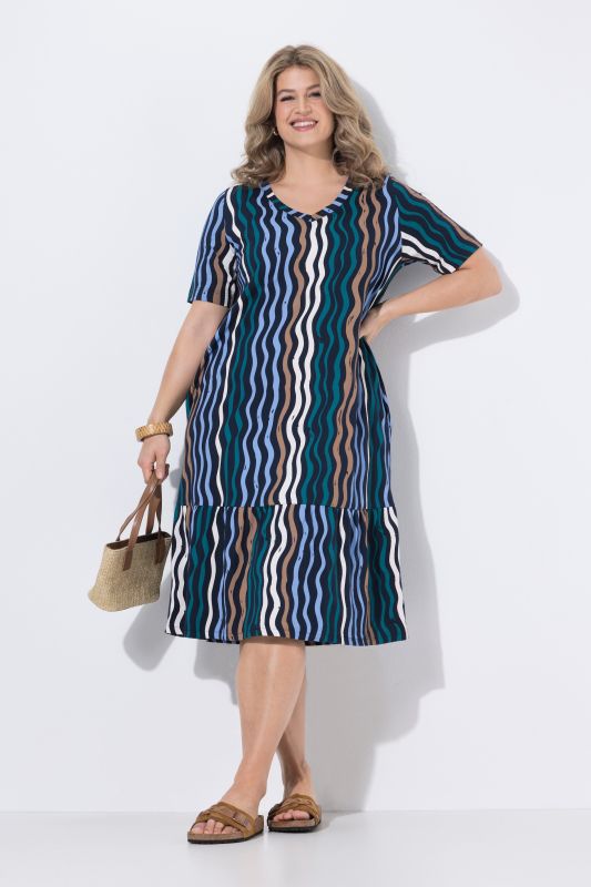 Eco Cotton Wave Print Dress