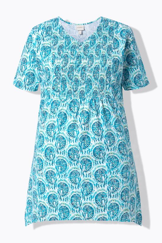Eco Cotton Nautilus Print Tunic Tee