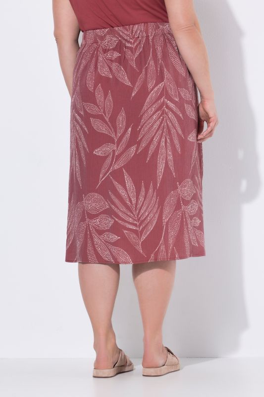 Eco Viscose Leaf Print Wrap Skirt