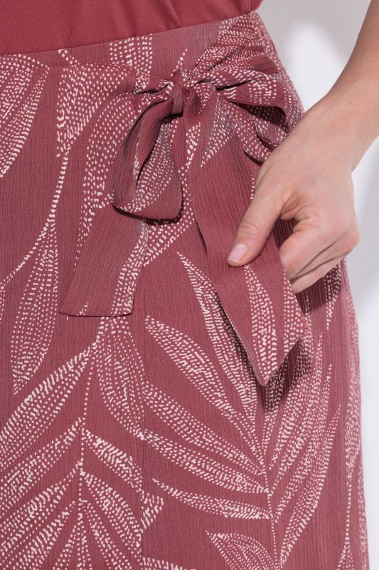 Eco Viscose Leaf Print Wrap Skirt