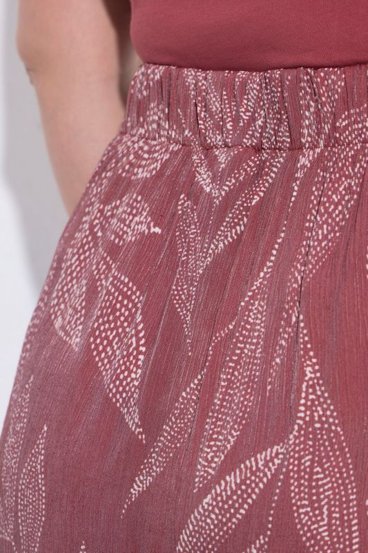 Eco Viscose Leaf Print Wrap Skirt