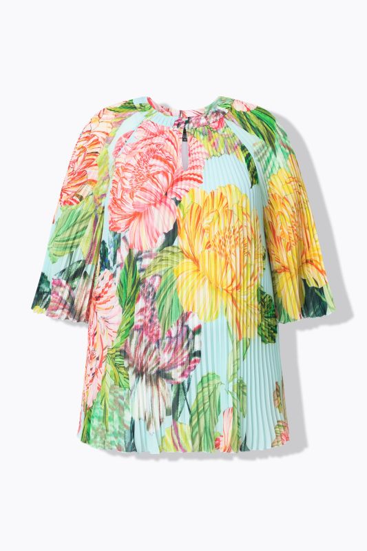 Floral Allover Pleated Blouse