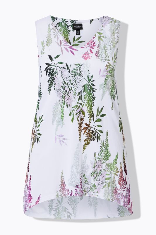 Floral Gradient Sleeveless Slinky Blouse