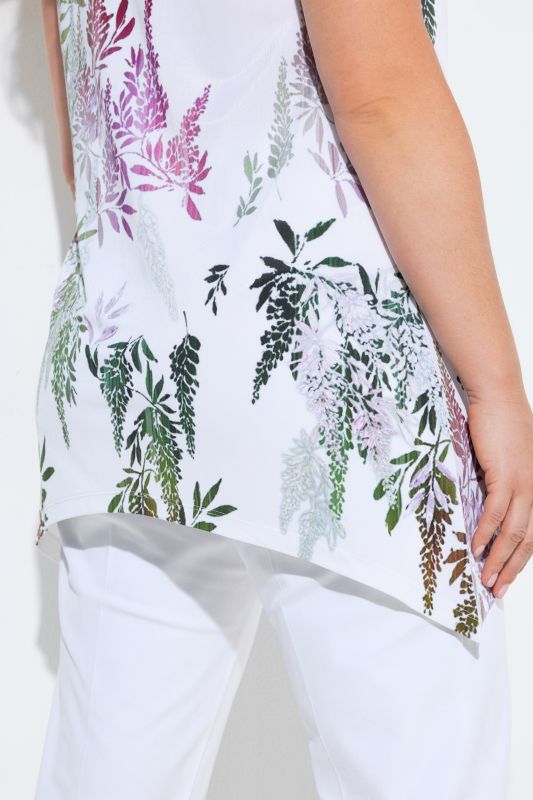 Floral Gradient Sleeveless Slinky Blouse