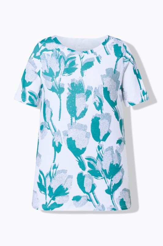 Monochrome Floral Pima Cotton Tee