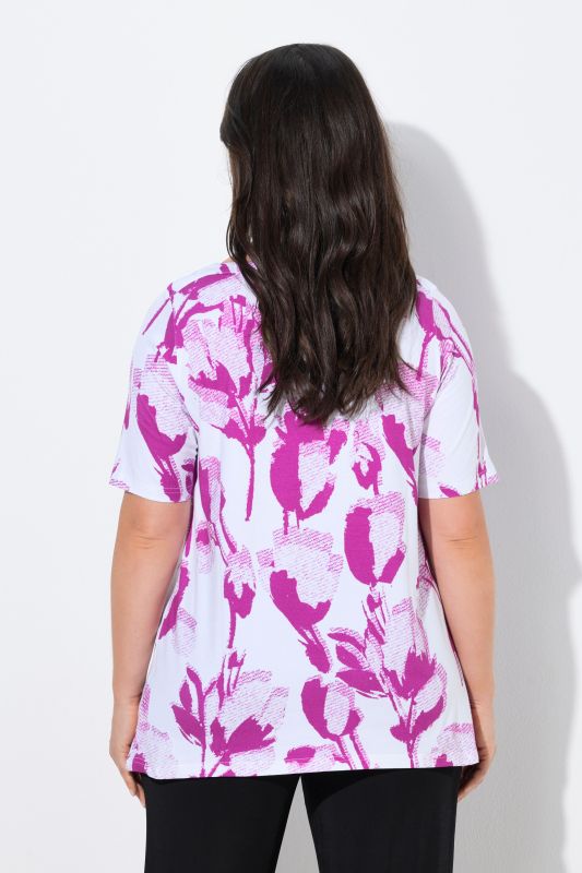 Monochrome Floral Pima Cotton Tee