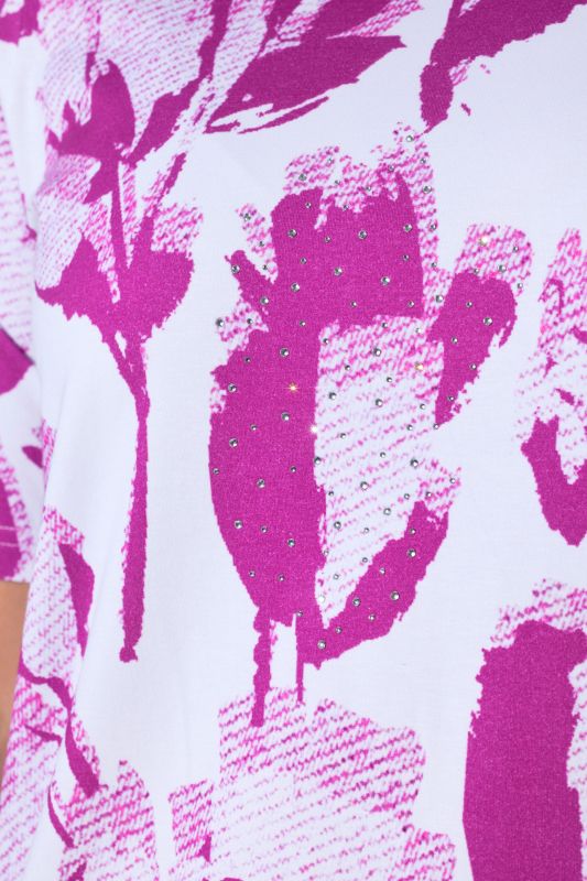 Monochrome Floral Pima Cotton Tee