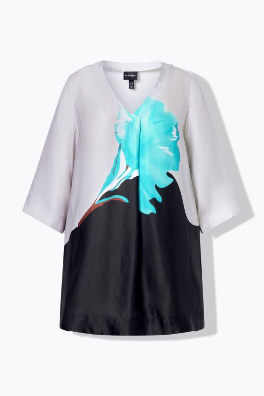 Satin Floral Motif Blouse