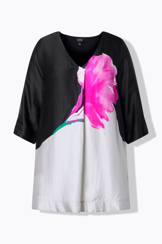 Satin Floral Motif Blouse