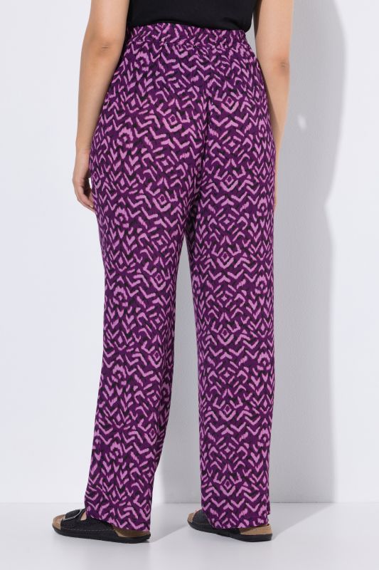 Graphic Print Elastic Waist Pants
