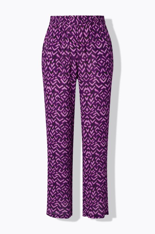 Graphic Print Elastic Waist Pants