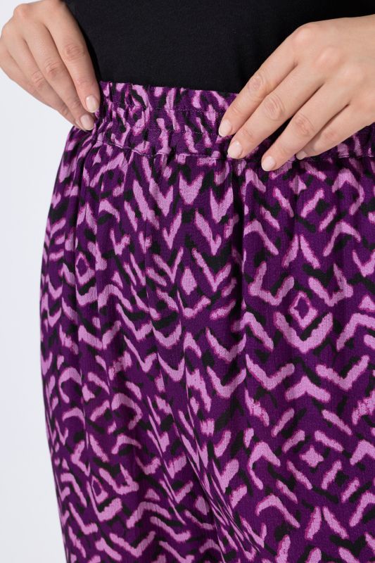 Graphic Print Elastic Waist Pants