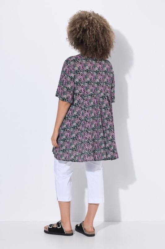 Ikat Print Tunic Blouse