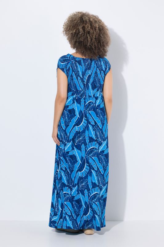 Feather Print Smocked Dress