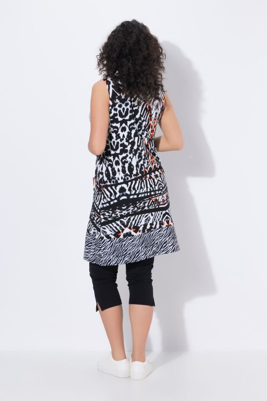 Printed Sleeveless Jersey Dress