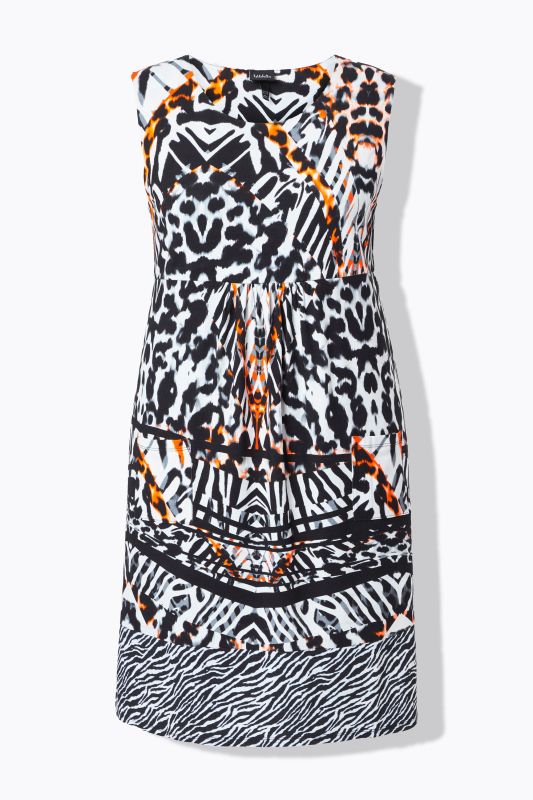 Printed Sleeveless Jersey Dress